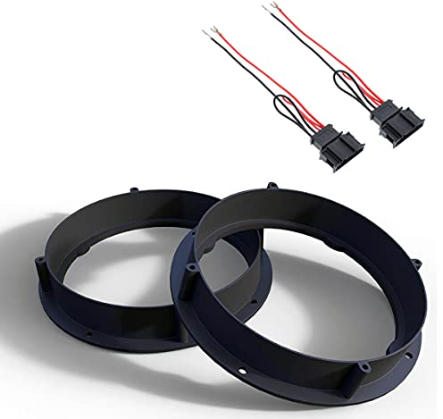 Audioproject A416 – Juego de anillos de altavoz con cable para VW Golf 7 VW Golf 6 VW Polo VW Lupo VW Passat VW UP VW Touran Beetle Seat Leon MII Skoda Fabia Skoda Roomster adaptador de altavoz de 165