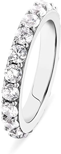 FAVS Damen-Damenring 925er Silber 21 Zirkonia 50 Silber 32022095