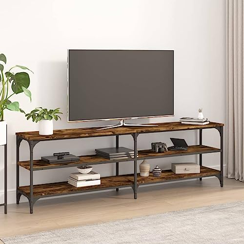 BUKSCYJS Tv Eckschrank,Tv Table,Tv Schrank Hochglanztv-Schrank RäUchereiche 160x30x50 cm Holzwerkstoffgeeignet FüR Wohnzimmer, Schlafzimmer, Empfangsraum, BüRo, Arbeitszimmer