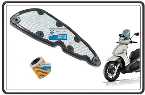 KIT FILTRO OLIO + FILTRO ARIA PER PIAGGIO BEVERLY 350 - BEVERLY 350 SPORT TOURING - BEVERLY 350 TUTTI I MODELLI - PIAGGIO X10 350 FINO AL 2015 ORIGINALE.