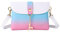 AISPARKY Piccola borsa a tracolla per ragazze in pelle PU borsa a tracolla borsa a tracolla carino regalo per ragazze adolescenti, Rosa e blu sfumato., Small
