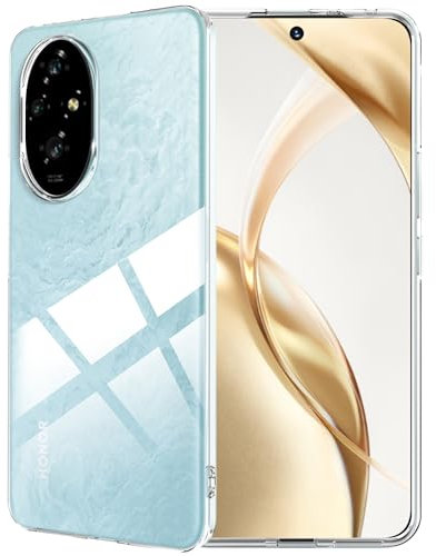 FDHYFGDY Coque Silicone Transparent pour Honor 200 Coque, Case TPU Fin, Souple et Transparent, Anti-Rayures, résistant aux Chocs