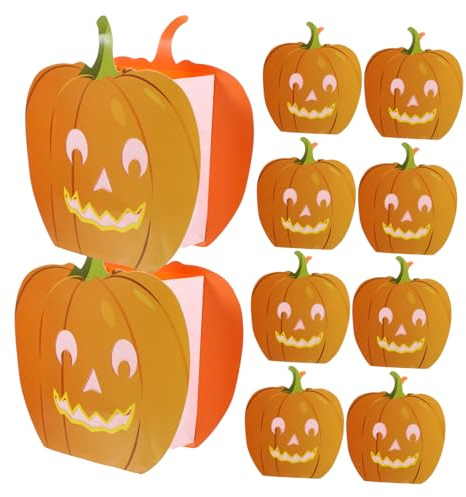 IMIKEYA 30 STK Flammhemmende Papiertüte Mit Halloween-kürbis Halloween-kürbislaterne Halloween-koryphäentaschen Schwer Entflammbare Kerzenbeutel Kürbis-papierlaterne Kürbis-Taschen