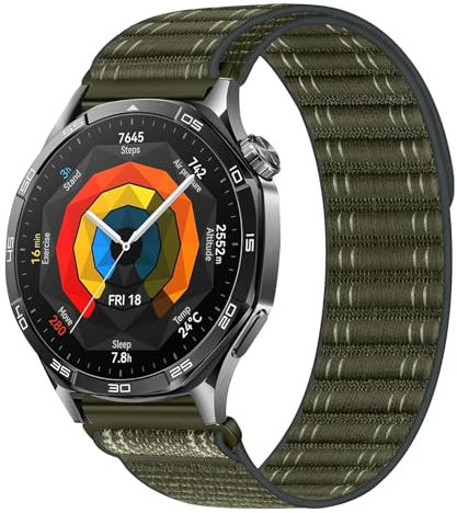 Cinturino 22mm per Huawei GT 5 46 mm/GT4 46 mm/GT3 46 mm/GT3 Pro/GT2/GT2 Pro/GT2e,Nylon Cinturino Smartwatch Compatibili con Samsung Galaxy Watch 3 45 mm/Galaxy Watch 46 mm/Gear S3 Classic