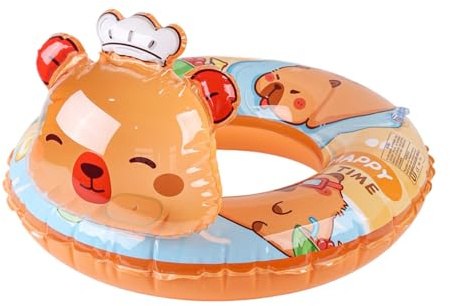 Bouées gonflables de Piscine pour,Radeau Gonflable avec Motif de Capybara Cartoon | Flotteur Piscine Enfant | pour Plage, Douche, été, Jeux extérieurs, garçon, Fille