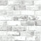 Brick Effect Wallpaper - Modern Wallpaper for Living Room, Bedroom, Fireplace - Metallic Decorative Luxury Wall Paper with Detailed Brick Wall Print in Soft Tones (White & Grey)