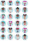 24 x Lol Dolls Celebration Edible Paper Cupcake Toppers Cake Decorations Birthday