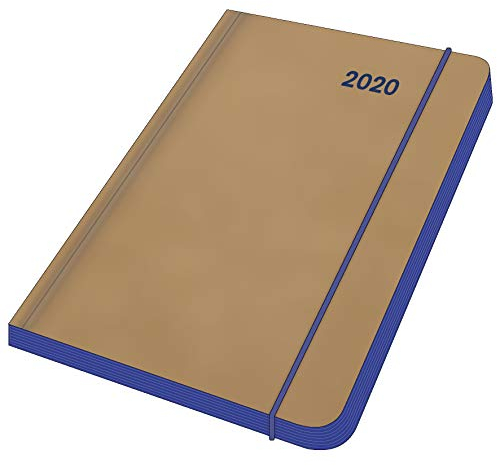 Midi Flexi Diary ColourLine BLUE 2020 - Buchkalender - Wochenkalender - Taschenkalender - Notizkalender - Terminplaner - 12x17cm