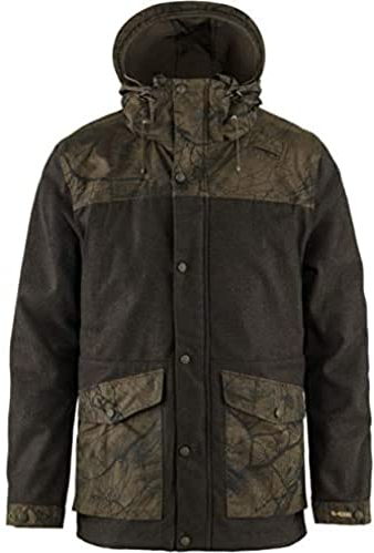 Fjällräven Herren Värmland Wool Jacke, Dark Olive/Dark Olive Camo, M