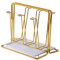 Housoutil Cup Drying Rack Metal Drainer Holder Rack Mugs Cups Organizer Drinking Glass and Sports Bottle Drainer Stand for Kitchen Countertop