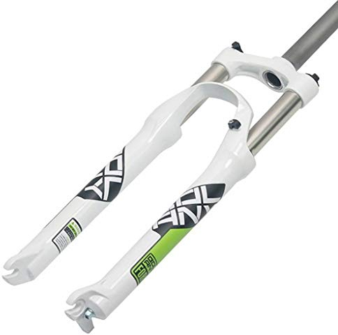QHY Mountainbike Federgabel 26 27.5 29 In Downhill-Gabel Aus Kohlenstoffreichem Stahl MTB Luftgabel Hub 100mm Schwarz Weiß HL 2420G (Color : B, Size : 29inch)