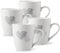 Lewis's 4 Pack Mail Box Heart Coffee Mugs/Mugs Set of 4 / Crockery Sets/Pro-Grade Porcelain
