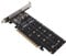 Topiky PCIE X16 auf M.2 M Key Erweiterungskarte, M.2 PCIE Adapter für PCIE NVMe SSD mit Erweitertem Kühlkörper, NVMEx4 SSD 2U Server RAID Array Erweiterungskarte mit LED-Anzeige