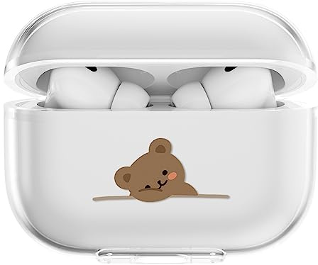 CasurvivePro Kopfhörer für AirPods Pro Hüllen, transparente TPU-Hüllen mit niedlichem Muster, Apple AirPods Pro 1st Ladehüllen Hüllen