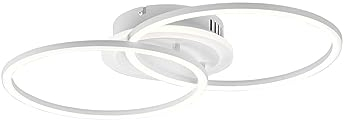 Reality Leuchten LED Deckenleuchte Venida R62783431, Metall Weiß matt, inkl. 25 Watt LED, Switch Dimmer