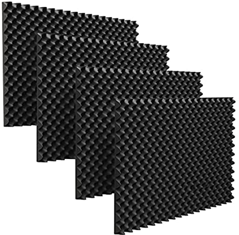 TsoLay 24 Packungen Akustik Schaumstoff Platten Wand Paneel Zur SchalldäMmung, Schaumstoff Zur GeräUsch UnterdrüCkung für Aufnahme, Studio Usw