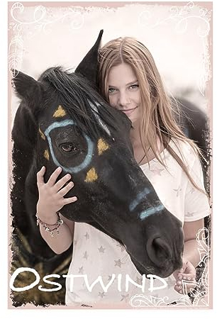 Spreadshirt Ostwind Aufbruch nach Ora Mika und ihr Pferd Poster 20x30 cm, One size, Weiß