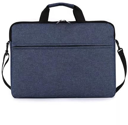 FATASH 15.6 Inch Laptop Sleeve Case | Waterproof Slim Shoulder Messenger Briefcase Bag with Handle, Padded Strap & Accessories Compartment for Work Compatible MacBook HP Dell Lenovo Asus Acer - Blue