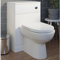 ARTIS® Back to Wall WC Bathroom Toilet Unit Only, 500 x 300mm, White Gloss, Concealed Cistern Furniture BTW Units