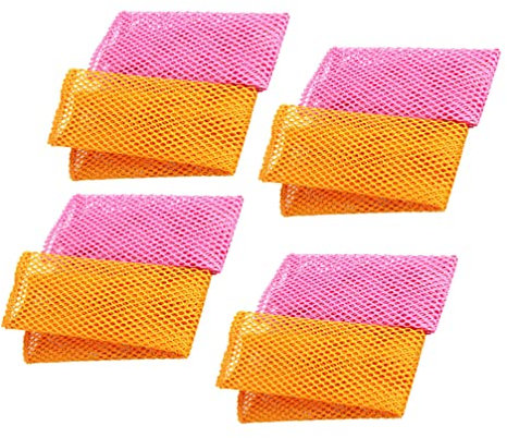 DELURA 12 STÜCKE Mesh-Öl-Spültuch Non-Schüssel-Waschnetz-Tücher Mesh-Netz for Waschen von Geschirrschwamm-Wäscher-Küchen-Reinigungstüchern (Color : Picture 1, Size : Size 1)