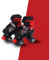 Endless EL1029 Adjustable Roller Skates Small Size 29 EUR (UK 11.5) - 33 EUR (UK 2) for 3 to 6 Years | Red | Strong Chassis and 70 mm PU Four Flashing Wheels | ABEC 7 Bearings | Indoor and Outdoor