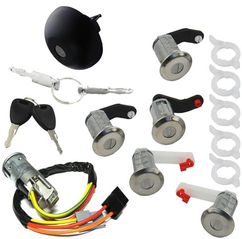Kit Serrure Neiman de Porte Bouchon de Réservoir à Carburant Clés compatible avec INTERSTAR MOVANO A MASTER II - 7701471591 7701471592