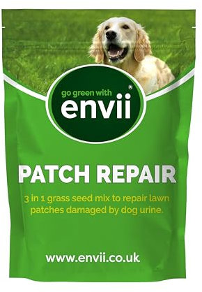 Envii Patch Repair – Fast Growing Grass Seed Mix Repairs Damaged Lawn Patches by Dogs Urine, Pet Friendly Tailored to UK Climate, Ideal for Overseeding & New Lawns, Treats Up to 125 Patches