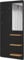 Vicco Wandgarderobe Jochen, Garderobe mit Haken, Schwarz/Eiche, 70 x 150 cm mit Spiegel