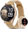 Lgnitek Smartwatch Damen mit 𝐄𝐊𝐆+HRV/ΒΙυtｚυcker/BMI/Harnsäure, Rund 1,43 AMOLED Gesundheitsuhr mit Telefonfunktion, 24H Pulsuhr SpO2 Schlafmonitor Menstruationszyklus Fitness Tracker iOS Android