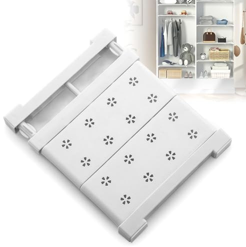 Verstellbare Regale für Schrank, 24cm Breit Erweiterbares Einlegeböden Schrankregal, Regalboden Ohne Bohren, Nagelfrei Teleskop Regaltrenner Einlegeböden für Kleiderschrank,Schrank,Badezimmer(30-40cm)