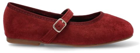 Etika Ballerines habillées pour fille, Merceditas métallisées avec ruban, chaussures plates pour fête, mariage et communion Modèle 63315, Bordeaux, 29 EU