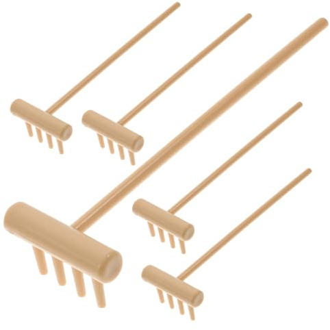 BESPORTBLE 6 pièces Zen Mini Râteaux Décoratifs Petits Râteaux de Jardin Zen pour Bac à Sable Accessoires et Faciles à Manipuler pour Décoration Intérieure et Aménagement Miniature