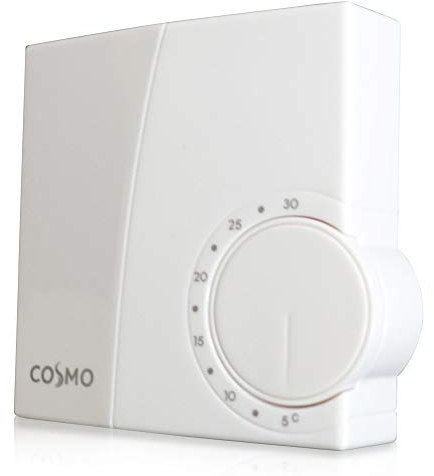 Raumthermostat elektronisch 230V Heizen Aufputz reinweiß Temperaturregler mit Ventilschutzfunktion
