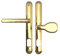 Ultion Sweet Door Handle Paddle Style 211mm (Long Fixings) - Matching Door Furniture Available (Gold)