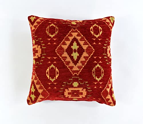 Kelim Muster Kissen 60x60 cm Ethnische Stoff Kissenbezüge Orientalische Kopfkissen Boho Tribal Kissenhülle Dekokissen Türkischer Sofakissen Zierkissen