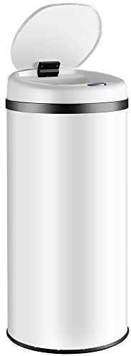 Monzana® Smart Sensor Kitchen Waste Bin 40 Litre | Automatic Motion Sensor | Soft Close Lid | With Waterproof LED Display & Hygienic Contactless Movement Detector | White