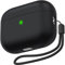 NIUTRENDZ Airpods Pro 2 Case 2022 Silicone Protective Case Cover with Lanyard & Carabiner [Front LED Visible & Wireless Charging] Compatible with Apple AirPods Pro 2nd Generation (0.8mm-Black)
