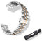 RoYiio Bracelet Métal pour Largeur Pattes de Montre 20mm, Bracelet en Acier Inoxydable Magnifiquement Poli pour Homme Femme - Argent Or Rose