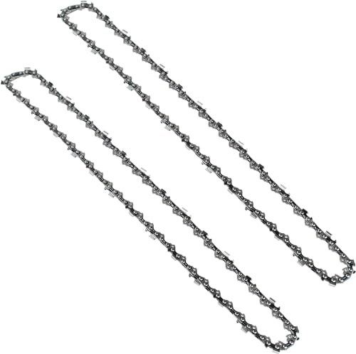AAAQQ 40,6 cm Kettensägenketten (2er-Pack) passend für Makita E-00240 Stangensäge-Kettenstange 3/8 Zoll LP 1,09 cm Gauge 56 Treibglieder, Ersatz für Makita Kettensägen-Zubehör