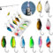 10 Stück Forellenköder,Blinker Angeln,Spoons Forelle Köder Set Forellenköder Forellen Spoon Set Forellenköder Einzelhaken Forellen Angelköder Spoon für Forellen Barsch Angeln, Angelausflüge