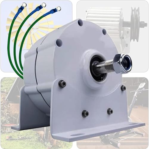 WANGYYDS Generatore a Magneti Permanenti da 10Kw 12V-220V, Alternatore Ca Fai-da-Te, Generatore Bassa velocità Alternatori Magneti Permanenti Senza Ingranaggi Trifase Motori Turbina Eolica,48V