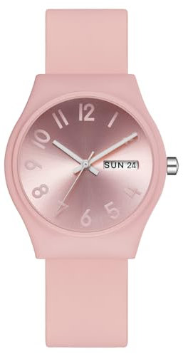 CIVO Armband Uhr Damen Analog: Klassische Damenuhr Retro - Vintage Armbanduhr Damen mit Datum Rosa