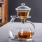 ZWESKUX Théière magnétique, Service à thé en Verre Semi-Automatique, Kung Fu, Verre résistant à la Chaleur, 350 ml, Transparent