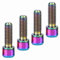 Lot de 4 boulons de frein à disque de vélo en alliage de titane M6 x 18 mm avec joints pour fixation de pédalier, de casque et de frein de vélo de route et de montagne, 3 (M6X18 avec joint)
