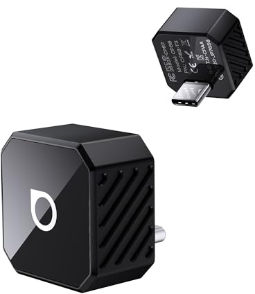 2026 Upgrade Ottocast Mini Pot, Wireless CarPlay & Android Auto Adapter, Plug & Play, WLAN 2.4G+5G, Automatische Verbindung, Kompatibel mit Autos ab 2016 mit kabelgebundenem CarPlay/AA (Schwarz)