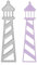 Stanzenshop Stanzschablone Großer Leuchtturm, Meer, Boot, Schiff, Stanzformen, Schablonen, Scrapbooking, Kartenherstellung, DIY, Prägeschablonen, Papierkarten, Cutting Dies