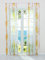 ESLIR Schiebegardinen Set 2er Flächenvorhänge Gardinen mit Klettband Schiebevorhang Transparent Vorhang mit Wellen Druck Voile Orange BxH 57x225cm 2 Stück