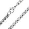 Paula & Fritz® Edelstahl Hals-Kette Damen Silber 3,5-mm Breit 485-mm Lang ca 5-Gramm Herren-Kette Hals-Schmuck Vierkant-Ankerkette Frauen Männer-Ketten