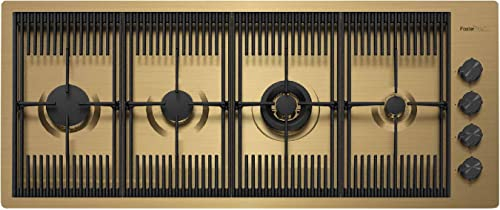 Piano Cottura 4 fuochi a Gas da 111 cm Piano Inox colore Oro