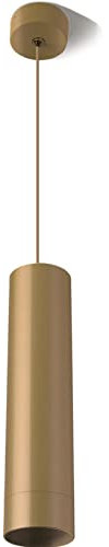 Braytron GU10 Hängeleuchte Zylinder Ø60mm x 250mm Deckenleuchte, Hängelampe, Pendelleuchte 1-Flammig Gold